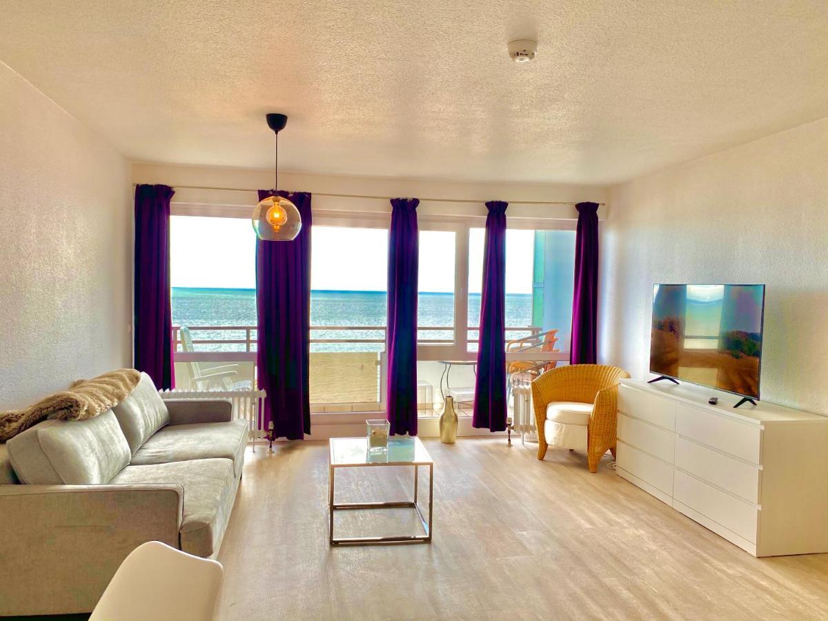 Studio-Apartment mit Panorama-Meerblick und direkter Strandlage in Scharbeutz Exterior foto